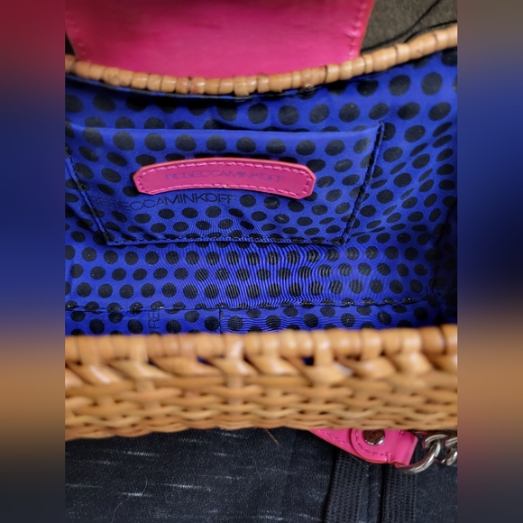 Rebecca Minkoff Woven Straw Studded Mini Shoulder Bag - Picture 6 of 6